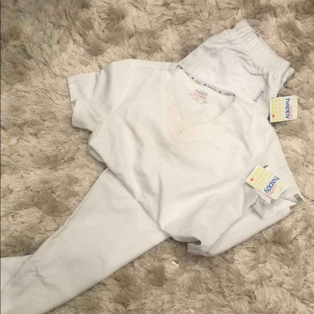 Code happy Scrubs SET never worn just tried on